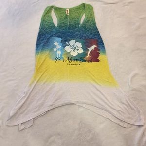 Colorful flowy tank